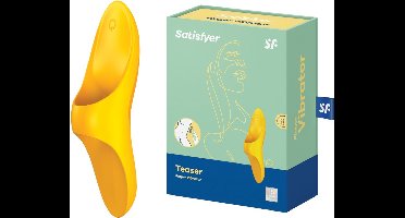 Satisfyer, vibrator, vingervibrator, 'Teaser', met batterij, medische siliconen, 12 cm