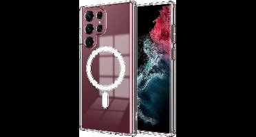 Samsung S22 Ultra met Oplaadfunctie Hoesje Transparant - met Oplaadfunctie Hoesje Galaxy S22 Ultra Shockproof case hoesje doorzichtig - met Oplaadfunctie hoes oplader hoesje Doorzichtig -Samsung S22 Ultra Hoesje