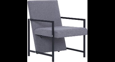 vidaXL Fauteuil stof lichtgrijs
