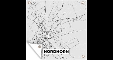 Tuinposters Duitsland - Stadskaart - Plattegrond - Nordhorn - Kaart - 50x50 cm - Tuindoek