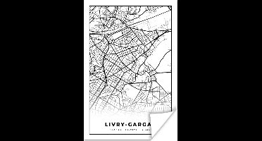 Poster Livry-Gargan - Stadskaart - Frankrijk - Kaart - Plattegrond - Zwart wit - 20x30 cm