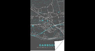 Poster Blauw – Duitsland – Plattegrond – Gold – Stadskaart – Kaart – Garbsen - 20x30 cm