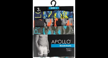 Apollo Boxershort Camouflage Heren Katoen 3 Stuks Maat L