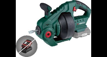 Parkside Accu Ontstopper - 20V - zonder accu - Stationair toerental: 620 tpm - Buisdiameter: 19-51 mm - Exclusief accu en snellader - Ontstoppingsmachine