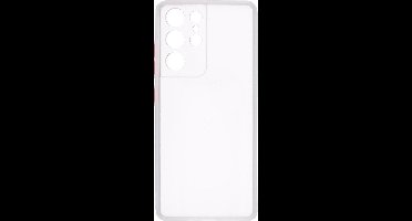 Shop4 - Samsung Galaxy S21 Ultra Hoesje - Harde Back Case Transparant Wit