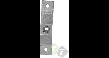 Bakslot groot tweezijdig, 125mm x 25mm, opbouwhoogte van 13mm