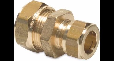 Bonfix Verloopsok messing 15 mm x 12 mm knel KIWA/GASTEC