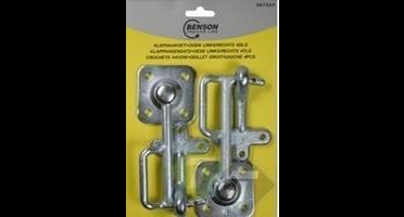 Klepsluiting haken set, 4 delig, makkelijk te monteren, Inclusief tegenstukken