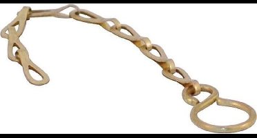 Raampenketting 12 cm messing ongelakt