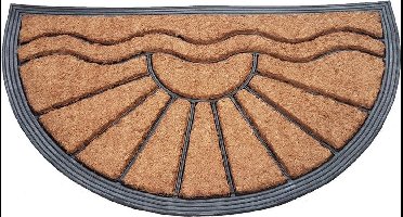 Deurmat Kokos / Rubber 40x70 cm - Halfrond