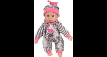 Van Manen Babypop Meisjes 26 Cm Grijs/roze