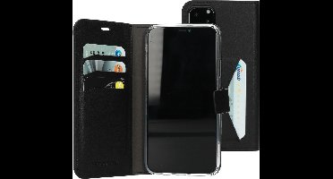 Mobiparts hoesje geschikt voor Apple iPhone 11 Pro Max - Wallet/Boekhoesje - Eco Leer - Magneet Sluiting - Opberg vakken - Zwart
