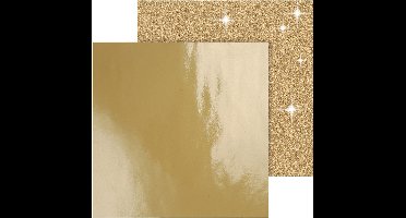 Design papier, vel 30,5x30,5 cm, 120+128 gr, goud, 2 vel/ 1 doos