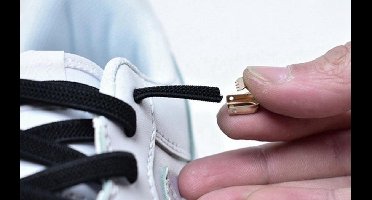 Hiden - No-tie Schoenveters - Veters plat - Schoenen & Kleding - Sport - Zwart