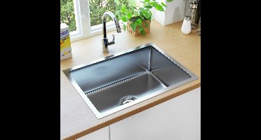 vidaXL - Gootsteen - handgemaakt - roestvrij - staal