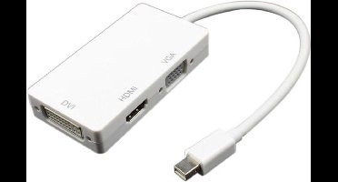 Mini DisplayPort 1.1 naar HDMI, DVI en VGA adapter / wit - 0,20 meter