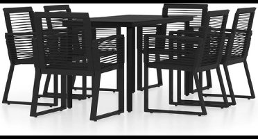 vidaXL - 7-delige - Tuinset - zwart