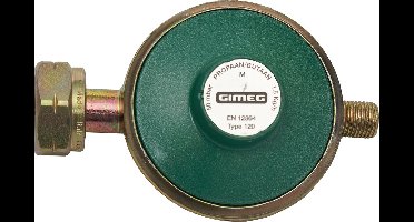 Gimeg Universele Gasdrukregelaar 1/4 Inch Links 50Mbar - Drukregelaars los - Groen