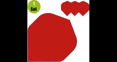 Poly Plain Dartflights - Rood