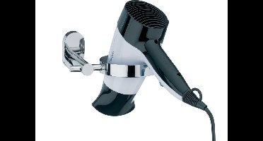 Lucido Haardroger Houder met Wandbevestiging - Zilver - Kela