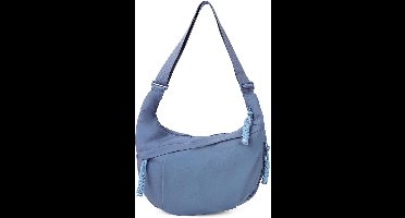 Nylon Schoudertas Dames – Blauw – Casual Crossbody Tas Met Grote Capaciteit – Stijlvolle Halve Maan Tas Voor Dagelijks Gebruik en Reizen