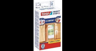 Tesa Insect-Stop Comfort vliegenhor deuren 2 x 65 x 250 antraciet - Effectieve Insectenwering - Met gratis cheatsheet