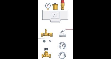Bosch Accessoires Bodemwarmtepompen Nr. 1121 Verwarmingscircuitsysteempakket, 7719002835