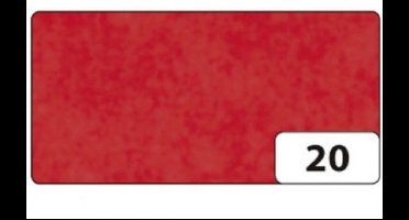 Folia vliegerpapier creatief papier 20 rollen 70x100 cm rood decoratie.