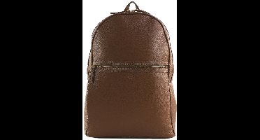 Ted Baker Leren vrijetijdsrugzak rugzak met laptopvak Silvio Pebbled Leather Backpack Tan bruine