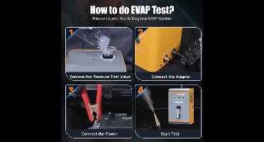 Rooklekkendetector – Rooklekkage Tester – Lekkage Opsporingsapparaat – Evap Testconnector – Ingebouwde Luchtpomp – 10 Minuten Testduur