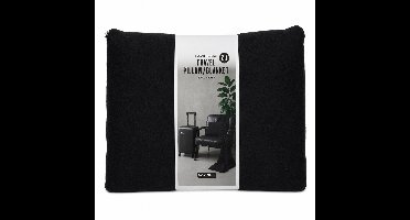 Norlander 2-in-1 Reis Kussen of Deken - 2in1 - Zwart - Travel Pillow - Blanket