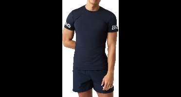 Björn Borg Sportshirt Heren Korte Mouw - Donkerblauw - Gerecycled Polyester - Maat S