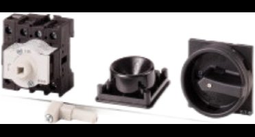 Eaton Hoofdschakelaar, P1, 32 A, tussenbouw, 3-polig + N, STOP-functie, met zwarte draaigreep en borgkrans, afsluitbaar in 0-stand, met metalen as, 172868