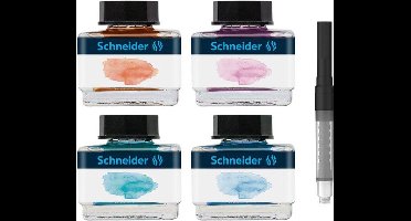 Schneider inktpotjes - 15ml - pastel - giftbox 4 stuks assorti kleuren - S-143701