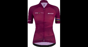 Santini Fietsshirt korte mouwen Dames Bordeaux - Uci Women'S World Tour Eco Jersey - Uci Official - XXS