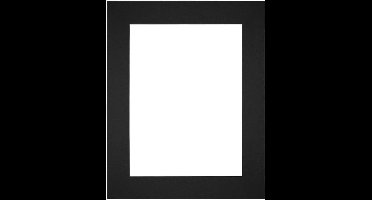 Passe-Partout Fotomaat 45x60 cm - Lijstmaat 56x71 cm - Zwart - Museumkarton - Fotolijst niet inbegrepen