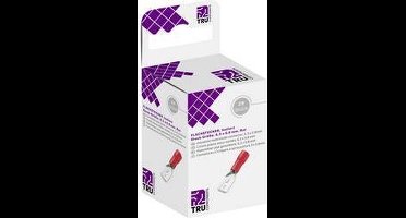 TRU COMPONENTS T1904C042 Assortiment platte stekkers Insteekbreedte: 6.30 mm Insteekdikte: 0.80 mm 180 ° Deels geïsolee