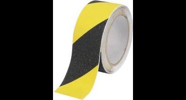 TOOLCRAFT ANST505M-YB 1564113 Anti-sliptape Sugo Zwart, Geel (l x b) 5 m x 50 mm 1 stuk(s)