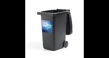 Container sticker Guinee-Bissau illustratie - Guinee-Bissau illustratie op een moderne geometrische achtergrond Klikosticker - 40x40 cm - kliko sticker - weerbestendige containersticker