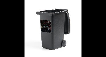 Container sticker Dashboard auto/vliegtuig illustratie - Illustratie van de gekleurde symbolen in een auto op het dashboard Klikosticker - 40x40 cm - kliko sticker - weerbestendige containersticker