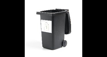 Container sticker Abstract Fruit - CM - Abstracte bladeren op een kaart met een witte achtergrond Klikosticker - 40x40 cm - kliko sticker - weerbestendige containersticker