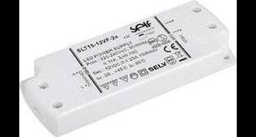 Self Electronics SLT15-12VF-2S LED-transformator, LED-driver Constante spanning 15 W 1.25 A 12 V/DC Montage op ontvlamb