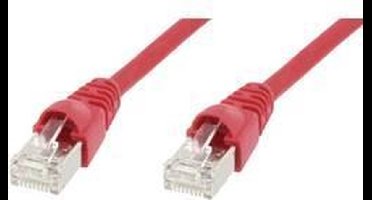 Telegärtner 100007975 RJ45 Netwerkkabel, patchkabel CAT 6A S/FTP 1.00 m Rood Vlambestendig, Snagless, Vlambestendig, Ha