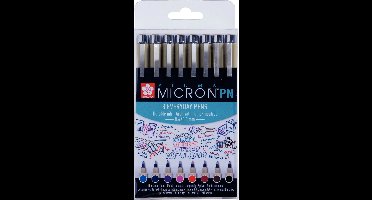 Sakura Pigma Micron PN-set 8 verschillende kleuren