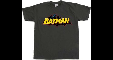 DC Comics Batman Heren Tshirt -XL- Retro Logo Grijs