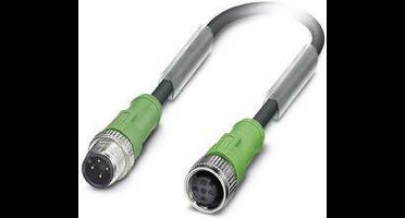 Phoenix Contact 1500402 Sensor/actuator connector, geassembleerd M12 Aantal polen: 4 Stekker, recht, Bus, recht 10.00 m