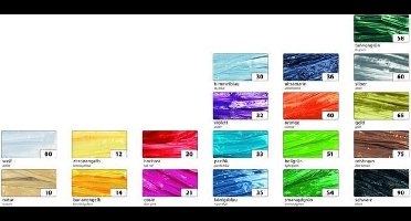 Raffia Folia 10 rol a 30meter - assorti kleuren