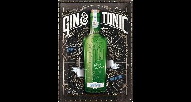 Nostalgic Art Metalen bord Gin Tonic Premium 30x40cm