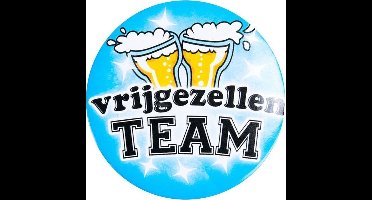 Paperdreams vrijgezellen button - blauw - feestartikelen - vrijgezellenteam - voor heren