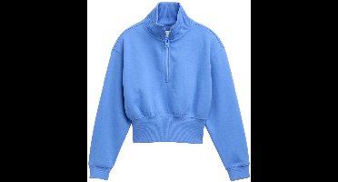 Tom Tailor Cropped troyer sweatshirt 128 sicilian blue